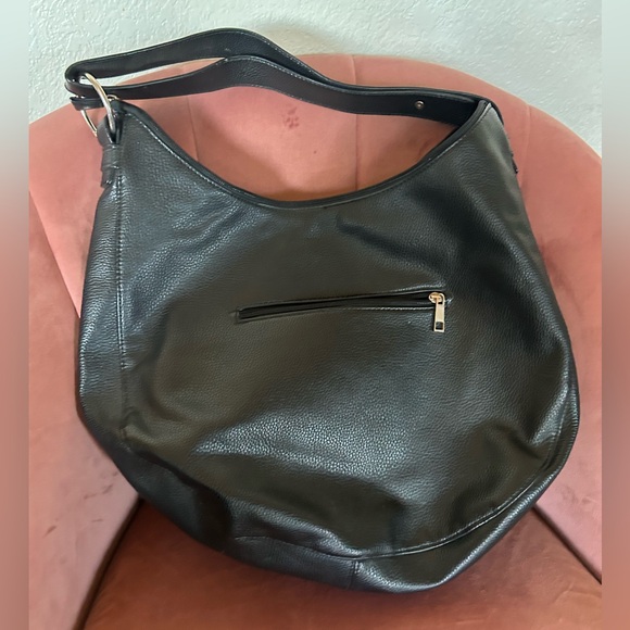 Black Studded Hobo Bag - Picture 2 of 6